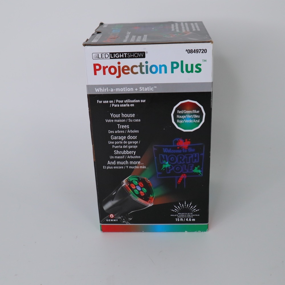Lightshow Projection Christmas Holiday North Pole Whirl-a-Motion LED Spotlight - Picture 4 of 9